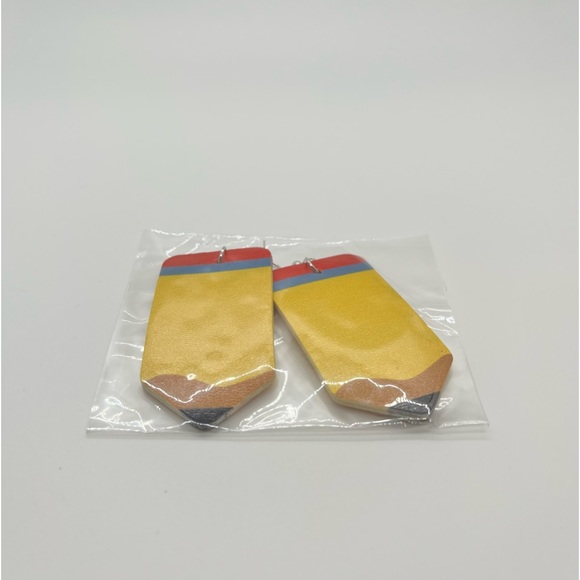 School Teacher Dangle Earrings Lightweight Faux Leather Set 7 Pairs Fun Design - Picture 2 of 7